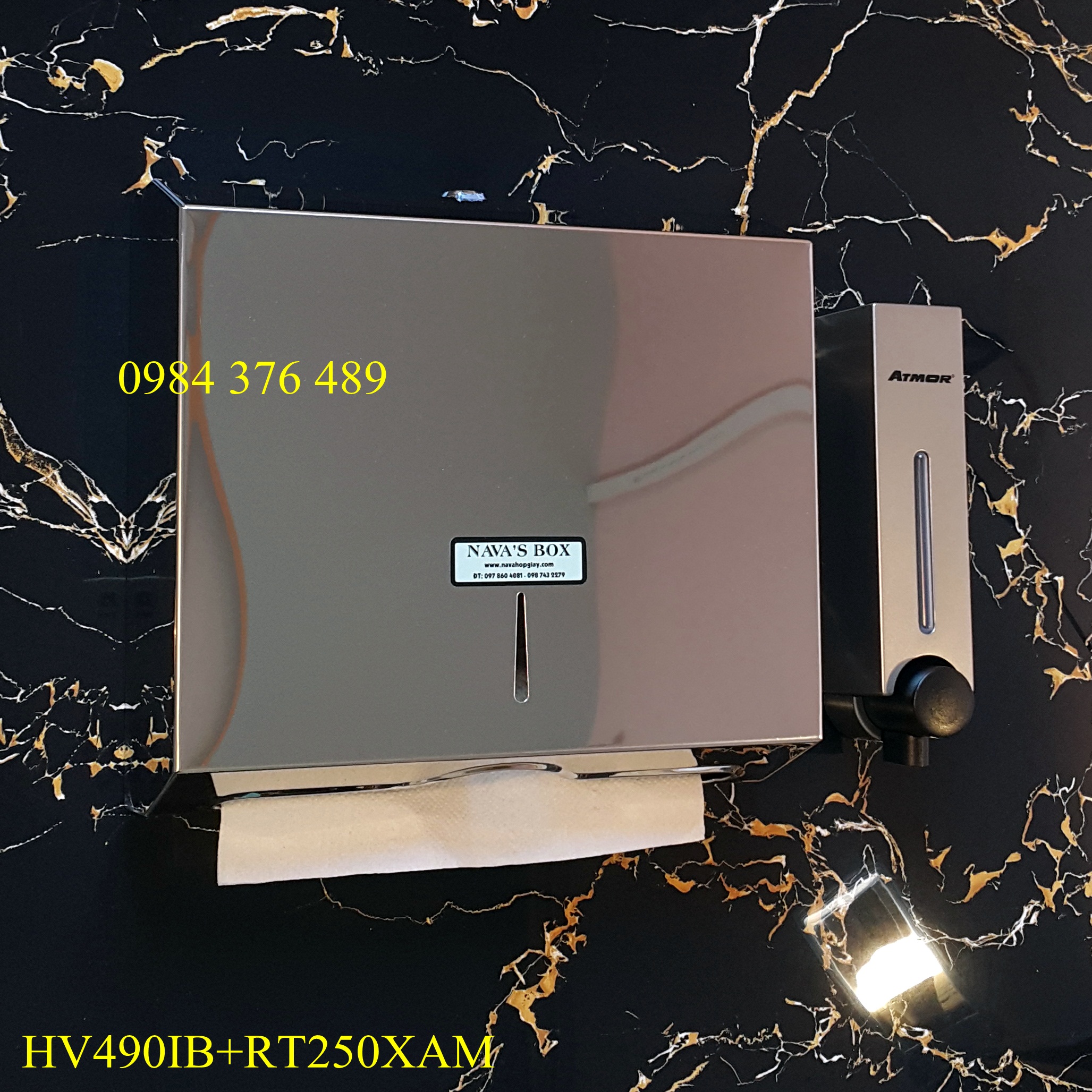 HỘP ĐỰNG GIẤY LAU TAY NHỰA ABS - INOX